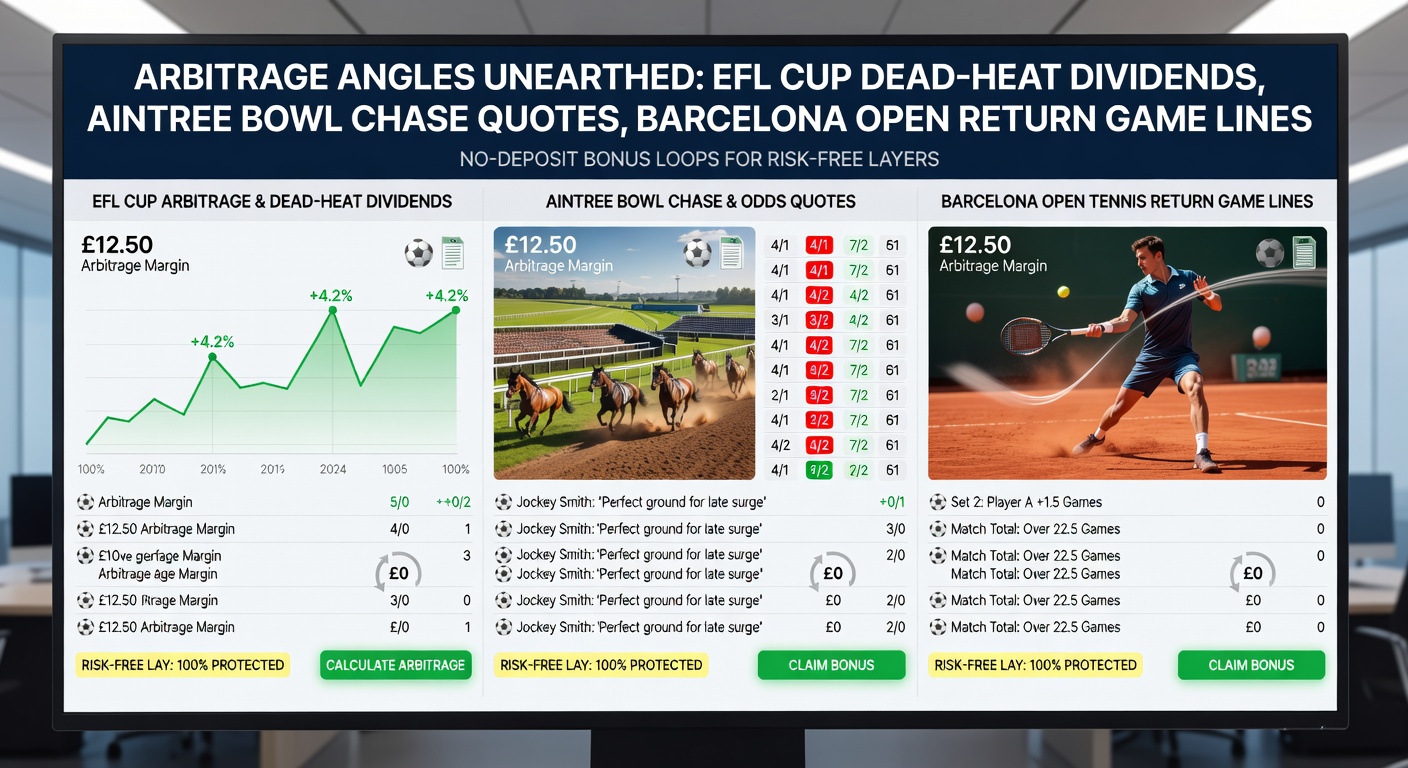 Horse racing action at Aintree with overlaid betting odds screens showing chase quotes and dividend calculations