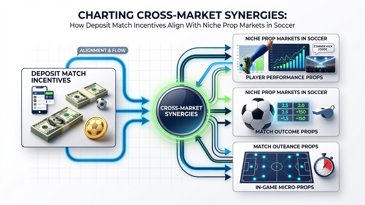 Chart displaying cross-market betting volumes for deposit-matched prop wagers across three sports