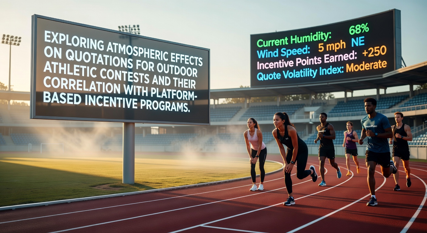 Atmospheric conditions influencing outdoor athletic performance and betting quotations