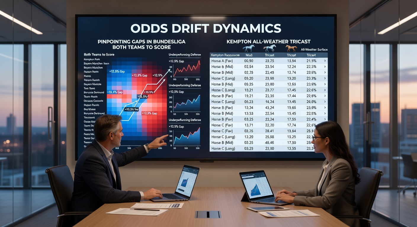 Split-screen visualization of Kempton all-weather racetrack at dusk with overlaid ATP Challenger court action and casino Pai Gow table featuring progressive jackpot meter