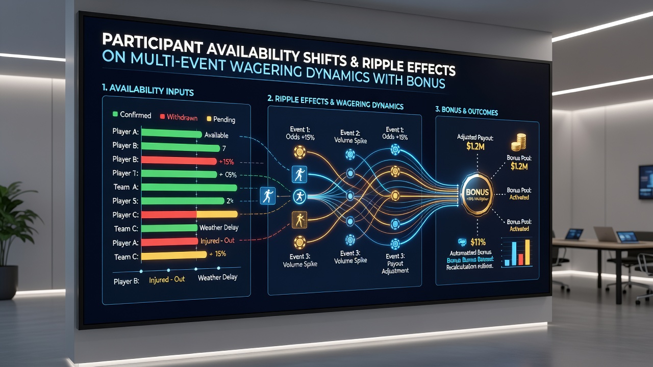 Graph showing odds movement after participant withdrawals in multi-event bets