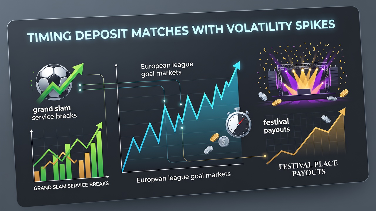 Volatility spikes in goal markets and service breaks align with deposit match timing strategies across leagues and tournaments